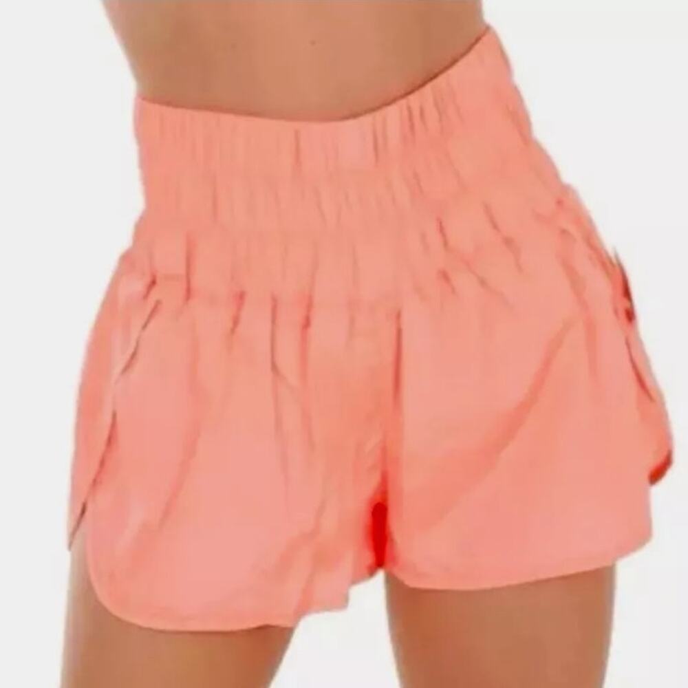 Free People S FP Movement Way Home Short Melon Orange High Waist